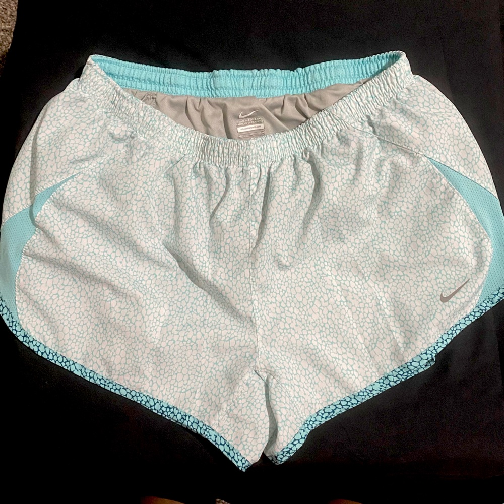 Nike Running Shorts Blue & White Patterned